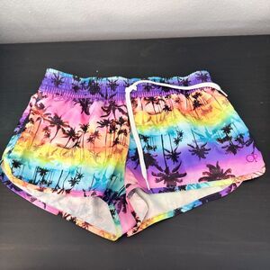 🌴 Ocean Pacific OP Rainbow Palm Tree Board Shorts – Women’s M (7–9)